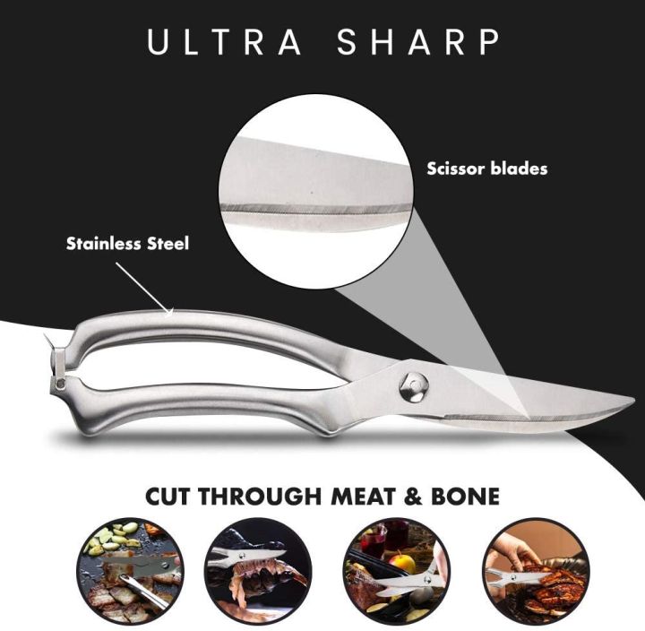 kitchen-scissors-stainless-steel-chicken-shears-heavy-duty-meat-shears-ultra-sharp-bone-cutter-cook-tool-cut-poultry-shear-fish