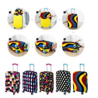 Elastic Travel Luggage Suitcase Cover Printed Protective Bag Trolley Draw-bar Box Washable Dustproof Case Protector