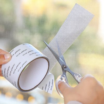 ✜ Window Screen Repair Tape Self-adhensive Mesh Tape Mosquito Proof Tape Broken Holes Repair Tools Leak Sealing Tools for Windows