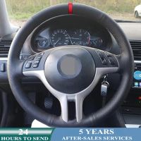 【YF】 Car Steering Wheel Cover Non-slip Original Braid Accessories For BMW E39 E46 325i E53 X5