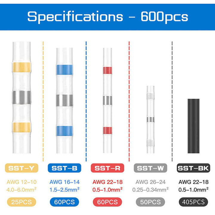 50-600-1200pcs-heat-shrink-butt-wire-cable-splice-terminal-kit-waterproof-crimp-terminals-solder-seal-electrical-marine-cable-iewo9238