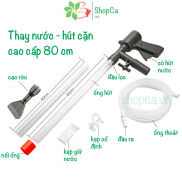 Dụng cụ thay nước, hút cặn bể cá thủy sinh cao cấp QUANLONG có cạo rêu