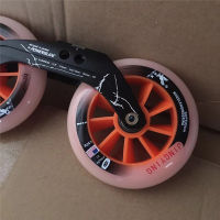 110mm speed wheel for inline speed skates shoes F1 hardness Elastic 86A PU Skating Wheel Orange 608 bearing 8 pcs Super Worth!