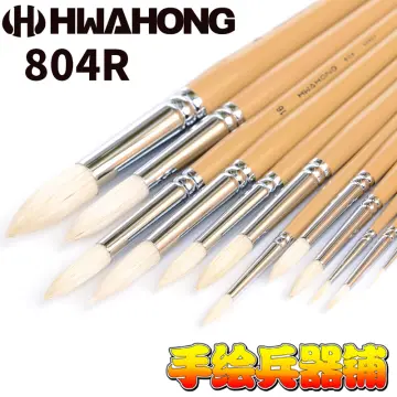 HWAHONG Artist Oil Acrylic Painting Paint Brush Filbert Flat Brush 804F  /800F Series,Natural Fiber,Oil
