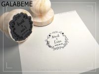 2021Personalized name and date Custom logo wood weddding stamp seal for Invitation stationery DIY vintage rustic wedding decoration
