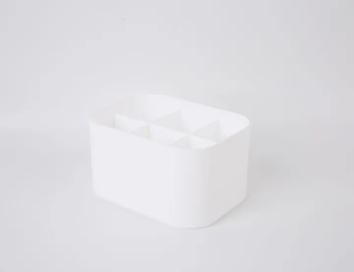 6 Divider Storage Box Tall (White/Translucent) Lazada PH