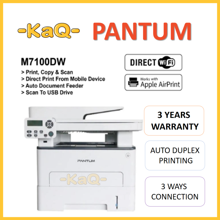 Pantum M7100DW MONOCHROME LASER PRINTER Life Time Limited Warranty PRINT/COPY/SCAN/DUPLEX