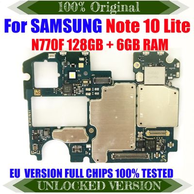 สำหรับเมนบอร์ด Samsung Galaxy NOTE 10 LITE เมนบอร์ด N770F 6GB RAM 128GB สำหรับเมนบอร์ด SM-N770F ปลดล็อคแบบดั้งเดิมบอร์ดลอจิกชิปแบบเต็ม