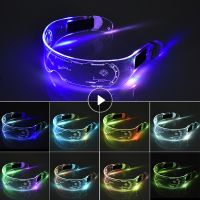 LED Luminous Color Glasses LED Glasses EL Wire Neon Light Up Visor Eyeglasses Bar Party EyeWare For Halloween Christmas Parties