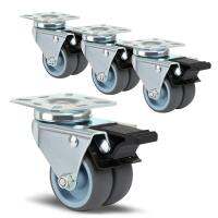 【Cw】4 X HOT SALE Heavy Duty swivel castor Wheels 50mm with KE for trolley Furniture Caster Black