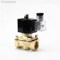 ☌✢ 3/4 Solenoid Valve 24v DC IP65 Waterproof Normally Closed Brass Solenoid Valve With LED Power Indicator24V 12V 220V 110V