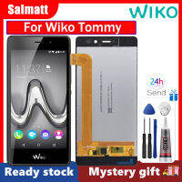 Salmatt หน้าจอดั้งเดิมสำหรับ Wiko Tommy LCD หน้าจอ LCD หน้าจอสัมผัสแสดงชิ้นส่วนสำหรับจอสำรอง Wiko Tommy