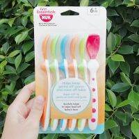 ช้อนสำหรับเด็กและทารก อ่อนโยนต่อฟันและเหงือก First Essentials by NUK™ Rest Easy® Utensils Spoons 6-Pack, BPA Free สำหรับทารก 6 เดือนขึ้นไป