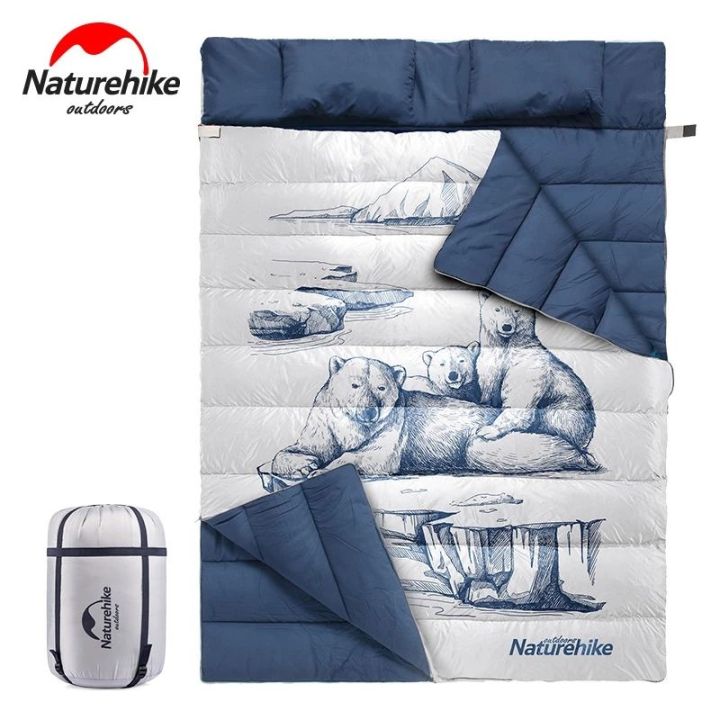 พร้อมส่ง-naturehike-ถุงนอนหมีขั้วโลก-polar-bear-double-person-นอนได้-2-คน-แถมฟรีหมอน-2-ใบ