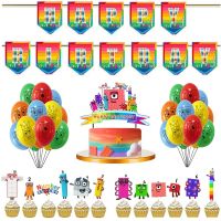 The Numberblocks Party Decoration Birthday Sets Banner Cup Plate Tablecloth Napkin Flag Cake Topper Balloon Supplies For Kids