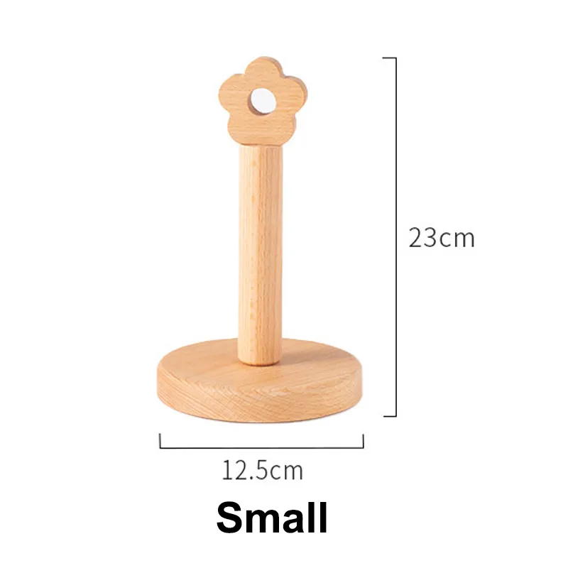 Japanese-style Solid Wood Paper Roll Holder Creative Kitchen