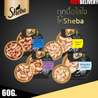 Sheba Filets ชีบะ ฟิเลต์ อาหารแมว สูตรอาหารควบคุมเฉพาะ ขนาด 60g.