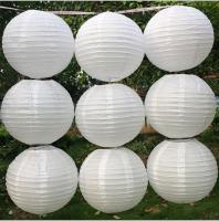 White Color Chinese Paper Lanterns 303540cm for Wedding Event Party Decoration Holiday Supplies Paper Ball