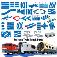 Takara Tomy รางรถไฟชิ้นส่วนรถบรรทุกพลาสติกสำหรับเด็กของเล่นรางอุปกรณ์ของเล่นเส้นโค้ง/ตรง/B/สะพานทุกชนิด