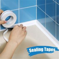 Bathroom Shower Sealing Tape Sink Bath White PVC Self Adhesive Waterproof Wall Sticker for Bathroom Kitchen Caulk Sealing Strips