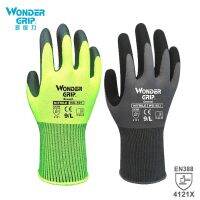 Wonder Grip Construction S ช่างประปาเปลือกไนลอนสีแดงสีดำไนไตรล์เคลือบทรายความปลอดภัยในการทำงาน S ผู้ชายทำงาน S