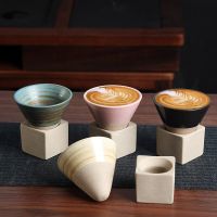 100ML Conical Coffee Cup Tea Cup Japanese Rough Ceramic Tea Cup Ceramic Mug Retro Water Cup