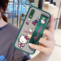 UCUC เคสโทรศัพท์เคสสำหรับ Xiaomi Redmi 7 Case (มีสายรัดข้อมือ) กันกระแทก Frosted กลับการ์ตูนน่ารัก Hello-Kitty ปลอกขอบฝาครอบเลนส์ป้องกันเลนส์โทรศัพท์บางเฉียบกรณี