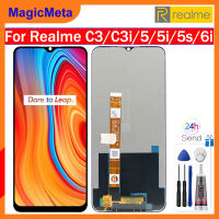 MagicMeta Origina หน้าจอ LCD 6.5นิ้วสำหรับ Realme C3/C3i/Realme 5/5i/5S/6i เครื่องอ่านพิกัดจอแสดงผล LCD แบบสัมผัสหน้าจอแทนการประกอบสำหรับ C3 Realme C3i 5 5i 5S 6i RMX2020 RMX2021 RMX2030 RMX2032 RMX1925หน้าจอ LCD RMX2040