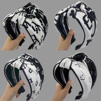 【YF】 Popular Top Knot Print Cloth Headband Sponge Press Hairband for Women Girls Headdress Headwear Headpiece Accessories