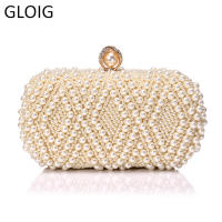 Wedding Purse Embroidery Handmade Pearl Handbags Rhinestones Beaded Wedding Bags Small Day Clutches Night Club Evening Bags