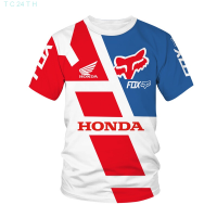 bulat 2023！New！Leleh kaos T-shirt pendek dengan logo Honda kualitas tinggi, pakaian pria musim panas 2023 High quality products （Freeprinting of names）