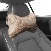 ⊕♚ Car Pillows Headrest Neck Protector Support Ice Mesh Cloth Comfortable Breathable Interior 4WD Automotive Accessories Universal