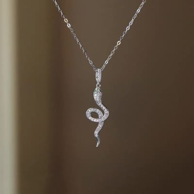 JDY6H Luxury Fashion Zircon Imitation Snake Lion Necklace for Women Crystal Necklace Trends Designer Birthday Party Punk Jewelry Gi