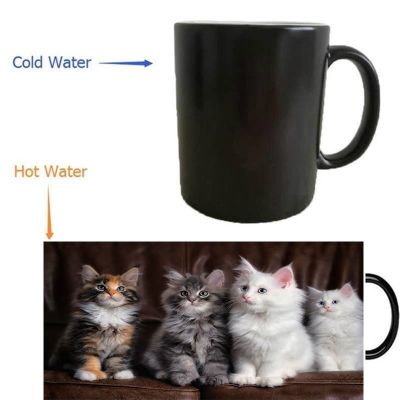 【High-end cups】ลูกแมวน่ารักแมวปุยแก้วความร้อนเปิดเผยการเดินทางเย็นร้อนที่มีความสำคัญ MilkTransforming พอร์ซเลนชาแก้วกาแฟ