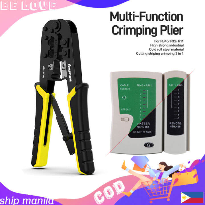 Ampcom Rj Crimper Rj Tool Ethernet Network Lan Cable Crimper Cutter