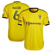 Jay 2023 MLS Darlington Nagbe Columbus Crew Jersey Yellow Football Short Sleeve Sports T-shirt Large