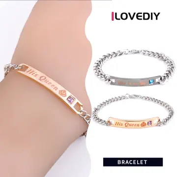 2pcs Magnetic Heart Shaped Detachable Couple Chain Bracelet Set,  Valentine's Day Gift Accessories | SHEIN