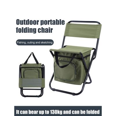 ：“{—— Outdoor Ultralight Folding Chair Ice Cooler Insulated Picnic Bags  Ice Bag Stool Beach Hiking Camping Fishing Seat Stool