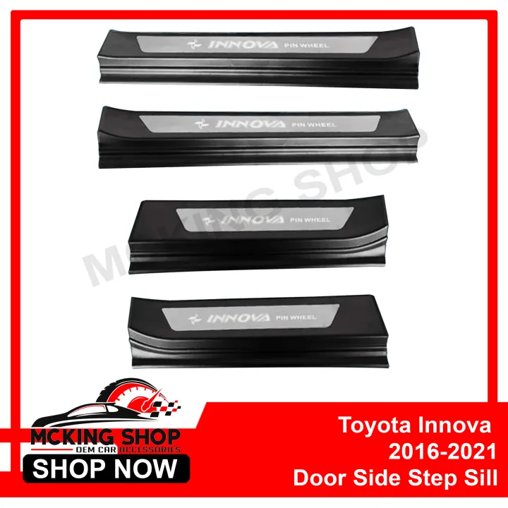 Toyota Innova 2016 2021 Pinwheel Door Side Step Sill Scuff Plate