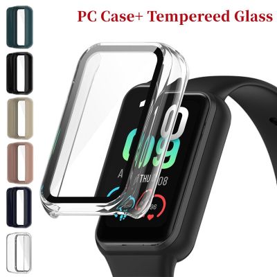 PC Case Glass for Huami Amazfit band 7 band7 Smart Band Screen Protector Full Cover Protective Shell Tempered Film Hard Edge Cases Cases