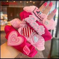 CONGMING สีทึบทึบ ตุ๊กตาบาร์บี้ scrunchie อีลาสติก แฟชั่นสำหรับผู้หญิง ยางรัดผม ของใหม่ อุปกรณ์เสริมผม เชือกมัดผม สำหรับผู้หญิง