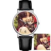 （A Decent035）Custom Wris Montre FilleFor Girl Ladies Photo Gift