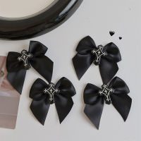 Nature Power Halloween Black Bowknot Cross Hairpin Y2k Lolita Gothic Fashion Punk Hair Clips Party Hair Accessories Decoration Gifts