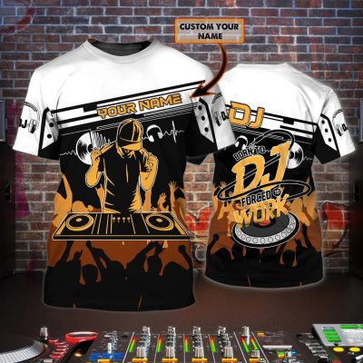 Newest Summer Mens T-shirt DJ Live Personalized Name 3D Printed Unisex t shirt Hip Hop Tops EDM Music Festival Clothing DW143