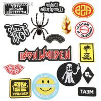 ❒☋℗ Slogan Badge Monday IS CANCELLED KISS MY PATCH Clothing Diy Badge Sew on Iron on Embroidery Punk Patch Accessory