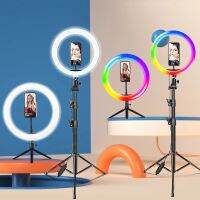 12in 30เซนติเมตร S Elfie RGB แหวนแสงการถ่ายภาพ RingLight วงกลมเติม Led สีโคมไฟแต่งหน้าด้วยขาตั้งกล้องศัพท์ยืน H Older Trepied