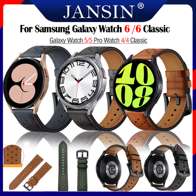 สาย For Samsung Galaxy Watch 6 / 6 Classic 47mm 43mm 40mm 44mm Galaxy Watch 5 / 5 Pro นาฬิกาอัจฉริยะ 45mm สายหนัง Samsung Galaxy Watch 4 Classic 46mm 42mm Replacement Wrist สายนาฬิกา