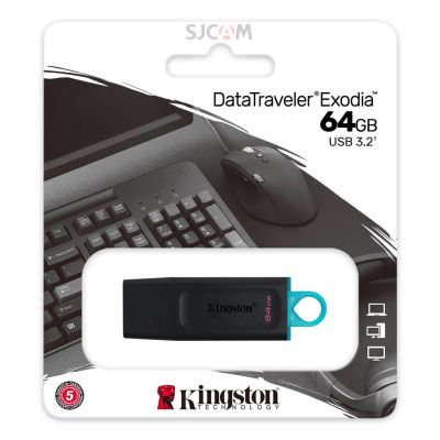 ✨สุดพิเศษ 64GB (DTX/64GB) DataTraveler Exodia USB 3.2 Flash Drive อุปกรณ์เก็บข้อมูล FlashDrive แฟลซไดร์ฟ ประกัน Synnex 5 ปี บริการเก็บเงินปลายทาง