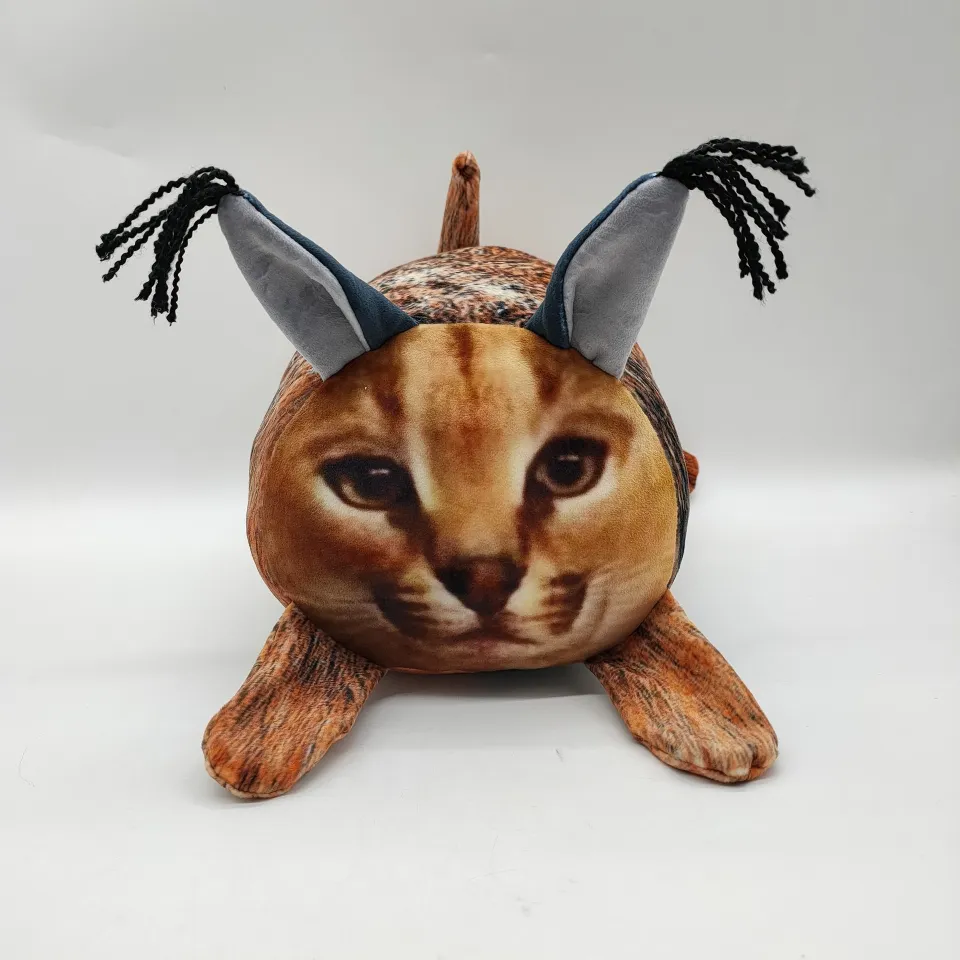 Roblox Raise A Floppa Simulation Cube Cat Caracal Plush Doll