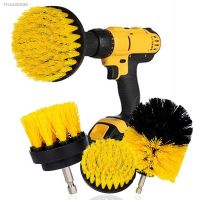 ♂ 3Pcs/Set Electric Scrubber Brush Drill Brush Kit Plastic Round Cleaning Brush For Carpet Glass Car Tires Nylon Brushes 2/3.5/4